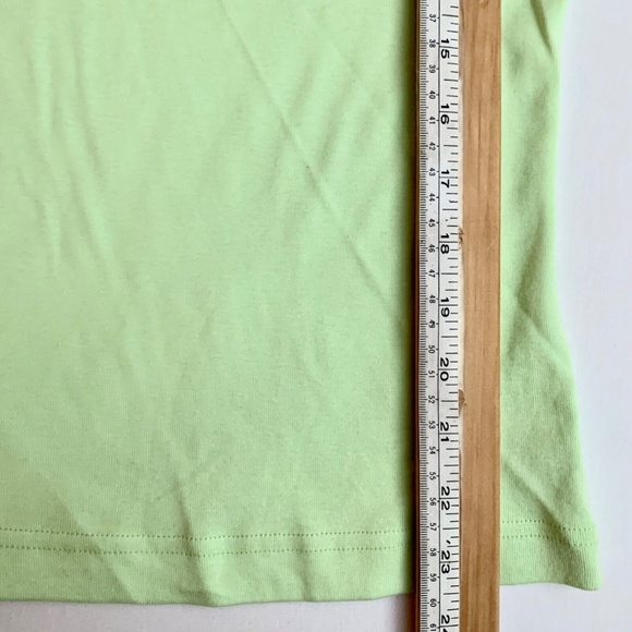 2000s Y2K Green Lace Trim Cap Sleeve Fairy Grunge Cyber Goth Tee 100% Cotton M - Picture 5 of 6